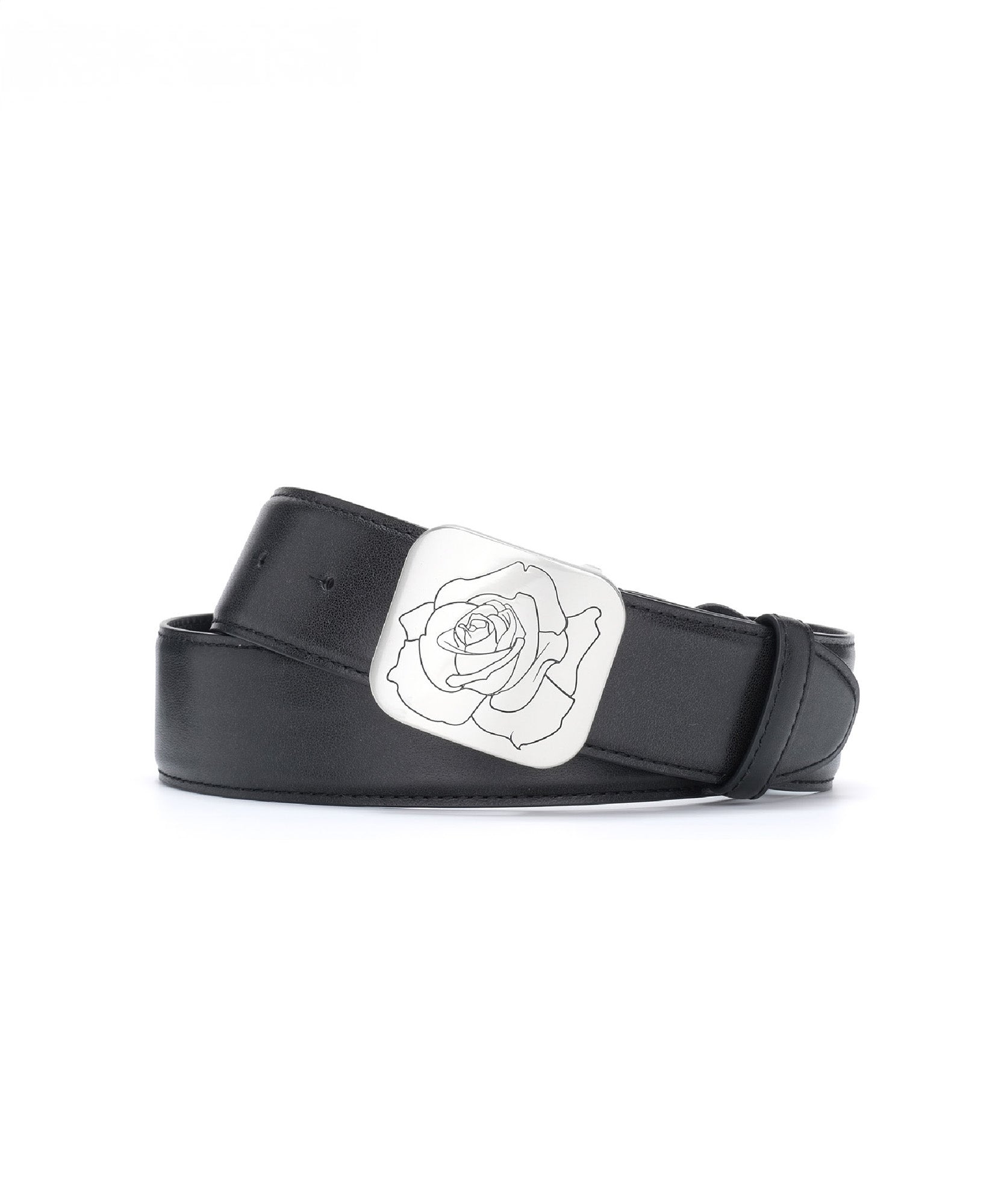 Rose engraved belt