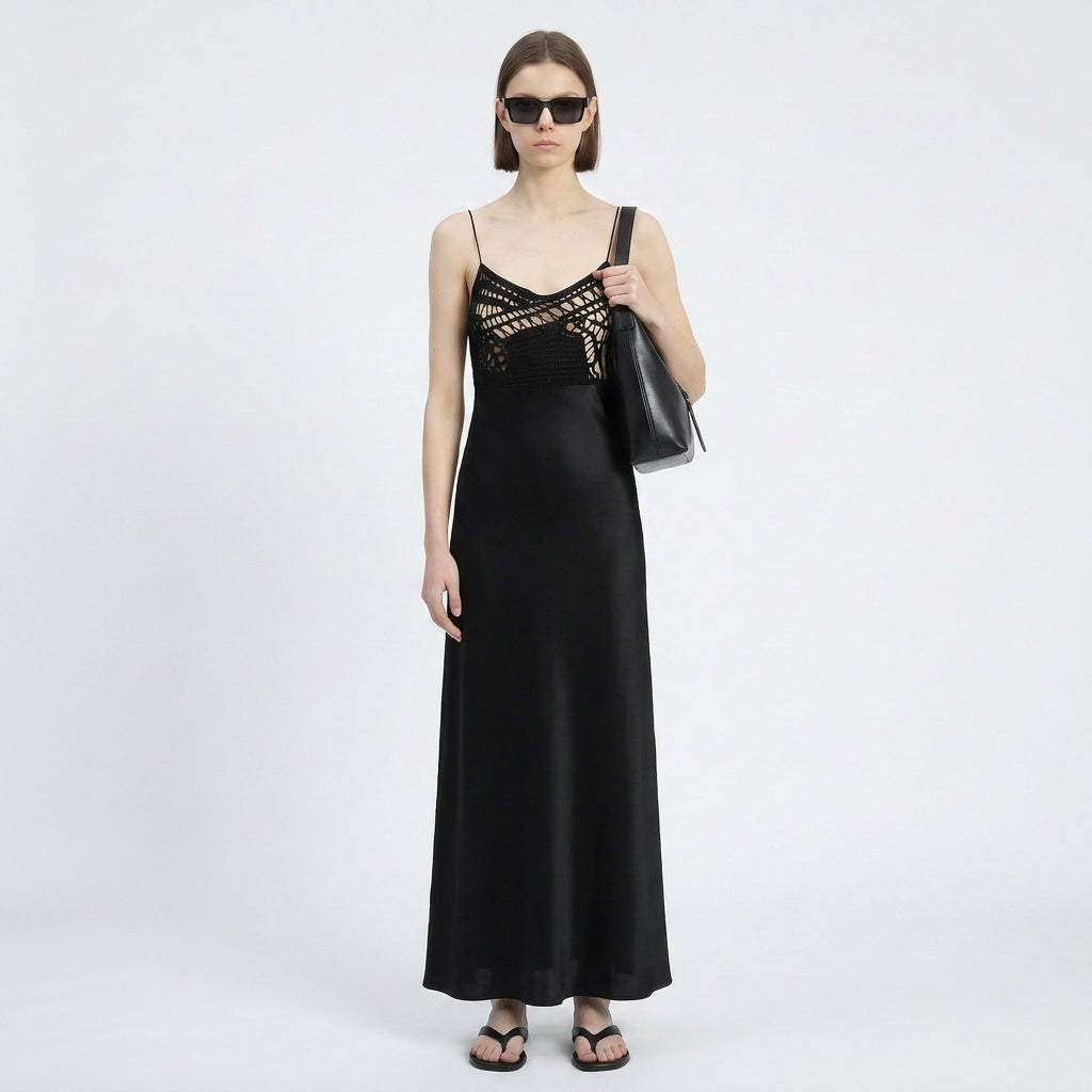 Integrated Crochet Slip Dress
